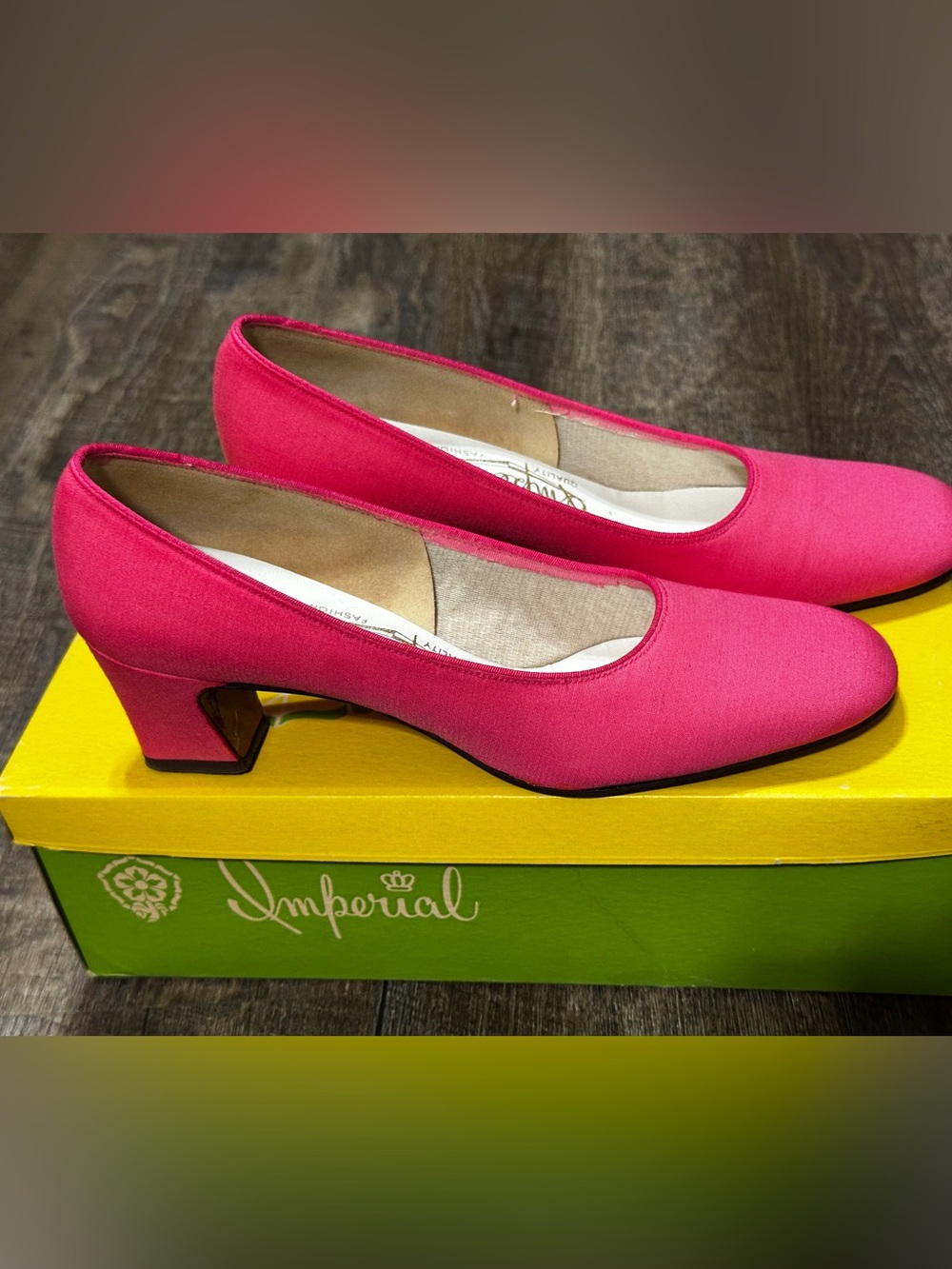 Vintage Imperial Pink Custom Dyed Pumps Heels Women’s Shoes 7 AAA With Box